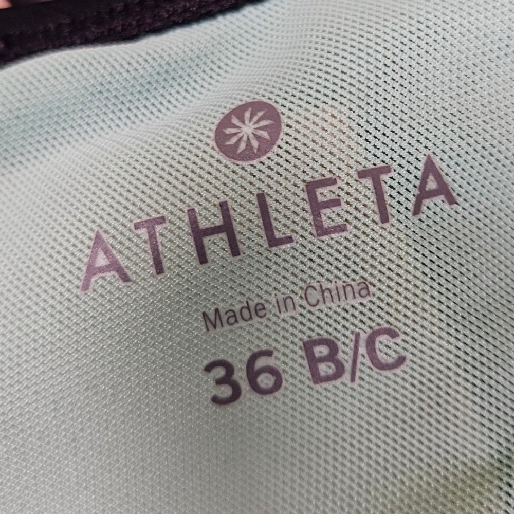 Athleta Womens Blue Paisley Halter Bikini Top Underwire Beach Vacation Sz 36 B/C - Picture 8 of 10